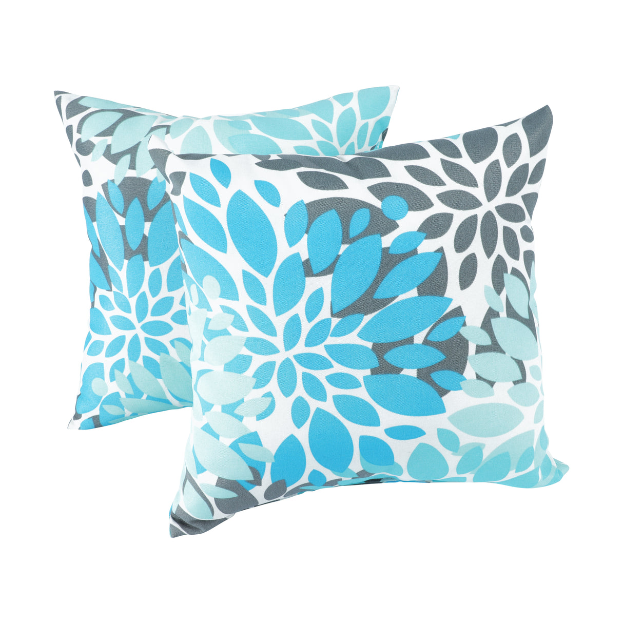 2 Pack Weatherproof Outdoor Cotton Pillow Set, Water and Fade Resistant