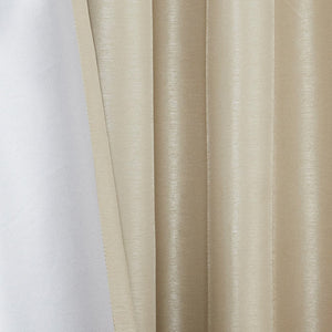 Twist Tab Total Blackout Window Curtain Panel with Thermal Technology - Champagne