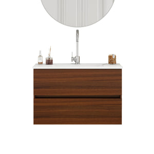 32-Inch Wall-Mounted Bathroom Vanity