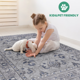 NAAR MARFI Collection Oriental Non-Shedding and Stain Resistant Area Rug