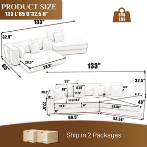 Folding Convertible Out Sleeper Sofa Bed 3-Seat Black