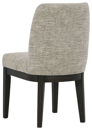 Burkhaus - Dining UPH Side Chair (Set of 2) - Beige / Dark Brown