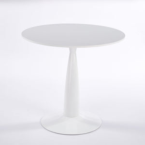 Pedestal Table, Round For Kitchen - White