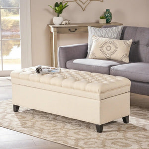 Juliana Storage Ottoman With Birch Legs