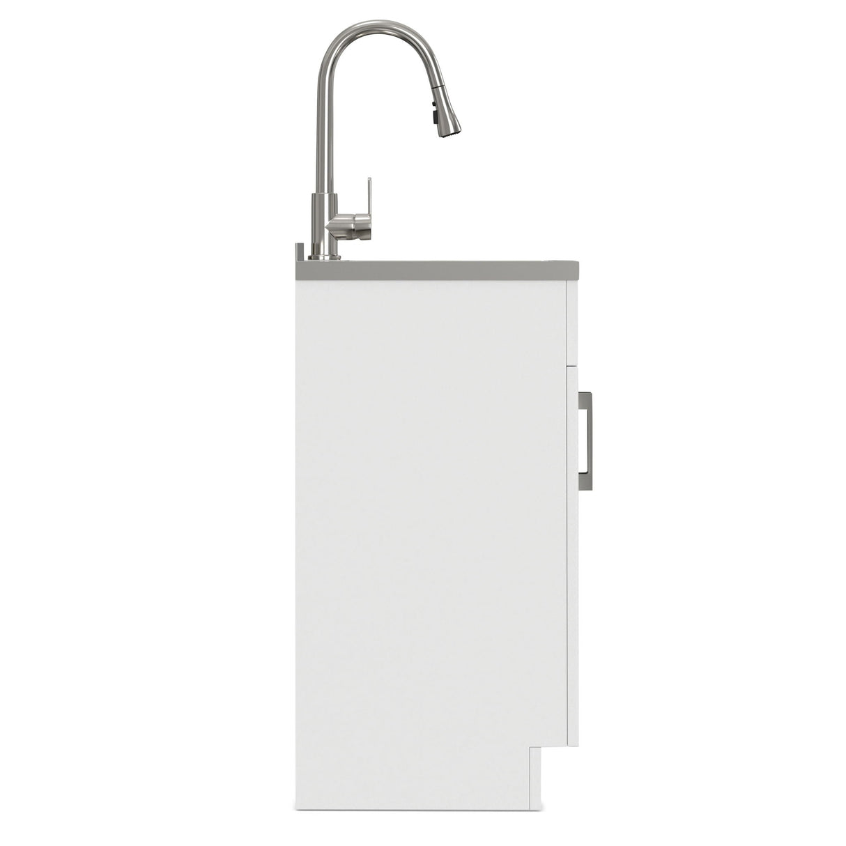 Modern Shaker All-In-One Laundry Utility Sink And Cabinet with Pull Out Faucet