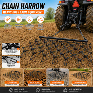 4FT Heavy-Duty Steel Drag Harrow