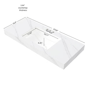 48" MURI Carrara Bathroom Vanity