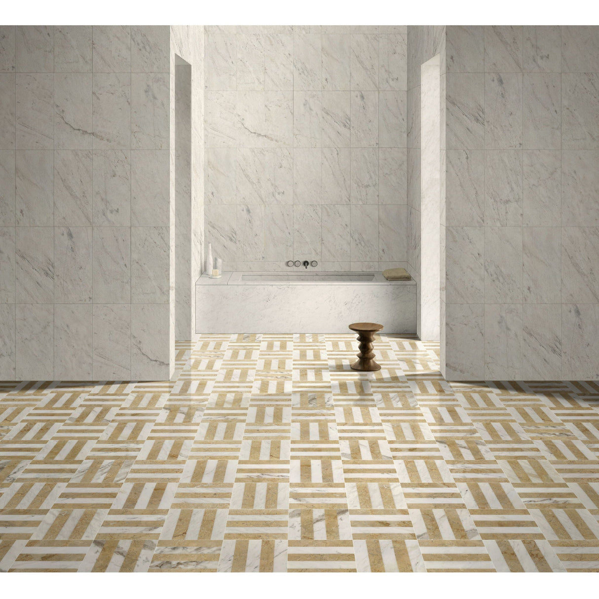 Elegant Waterjet Polished Marble Tile For Floor And Wall