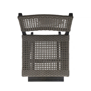 Outdoor Folding Acacia Wood Barstools With Rattan Backrest And Seat