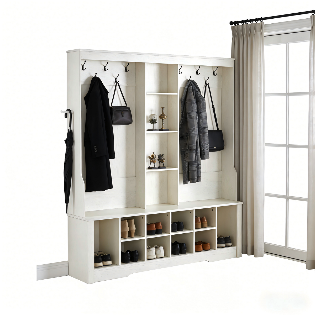 Itaar Hall Tree with Bench and Shoe Storage