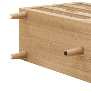 51.18' 6-Drawer Rattan Storage Cabinet Natural