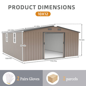 Campcraft 10x12ft Color Steel Plate Storage Shed