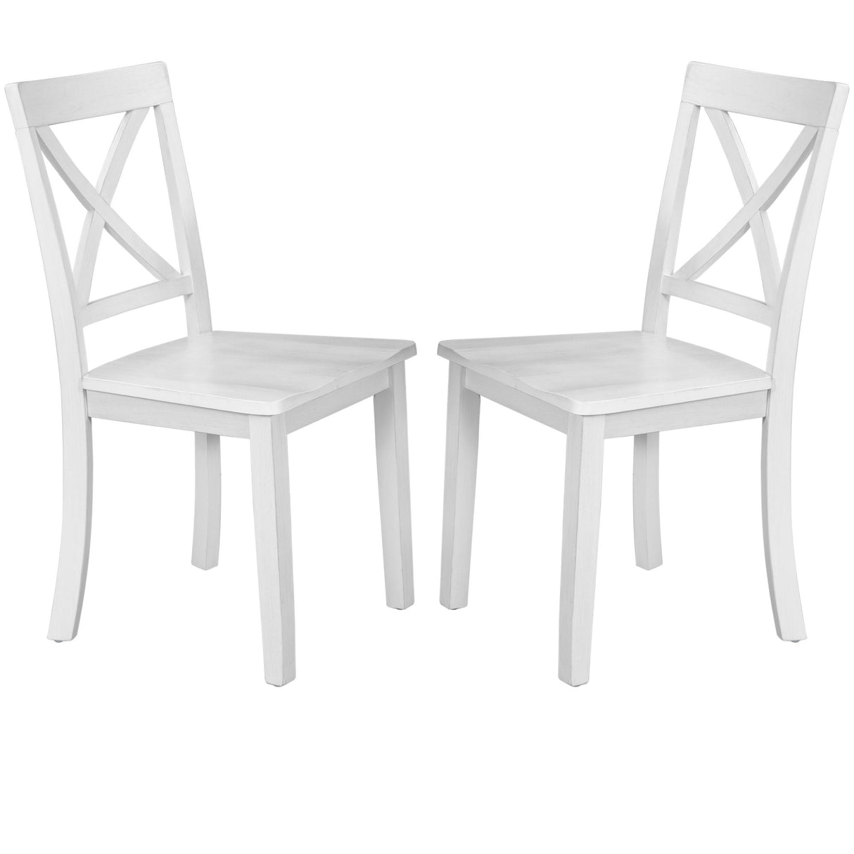 5 Pieces Dining Table And Chairs Set For 4 Persons, Kitchen Room Solid Wood Table With 4 Chairs