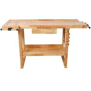 55" Wood Workbench – Heavy Duty with Storage