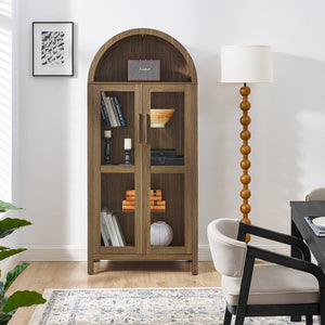 High Arched Storage Cabinet with Lamp
