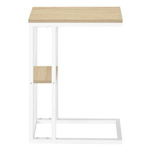 Accent Table, C - Shaped, Marble Look Contemporary & Modern Convenient Design