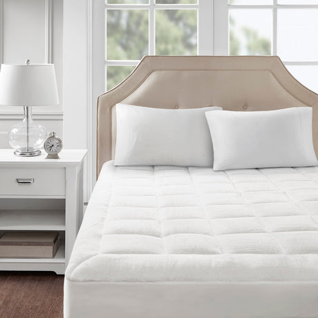 Overfilled plush hypoallergenic down alternative waterproof mattress pad