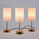 2-Pack Touch Control USB Table Lamps – 3-Way Dimmable LED Bedside Light Set