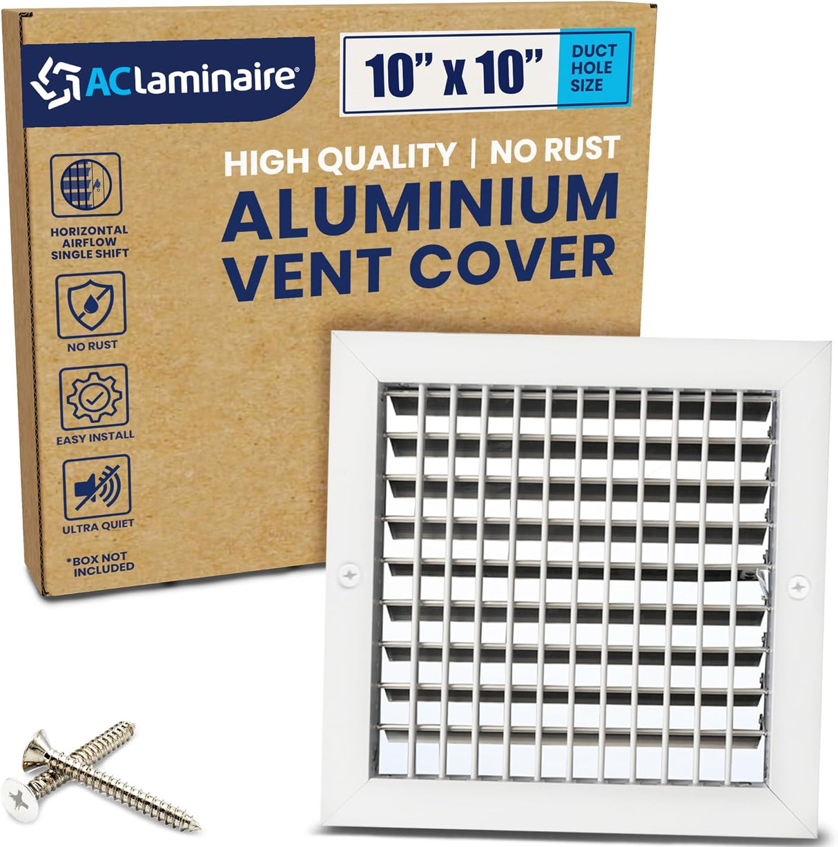 Adjustable Aluminum HVAC Vent Cover 10X10 - Box of 10