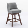 Counter Height Swivel Barstools, 26'' H Seat Height Upholstered Bar Stools (Set of 2), Fabric