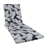 2-Piece Indoor/Outdoor Chaise Lounge Chair Cushion Set with Ties