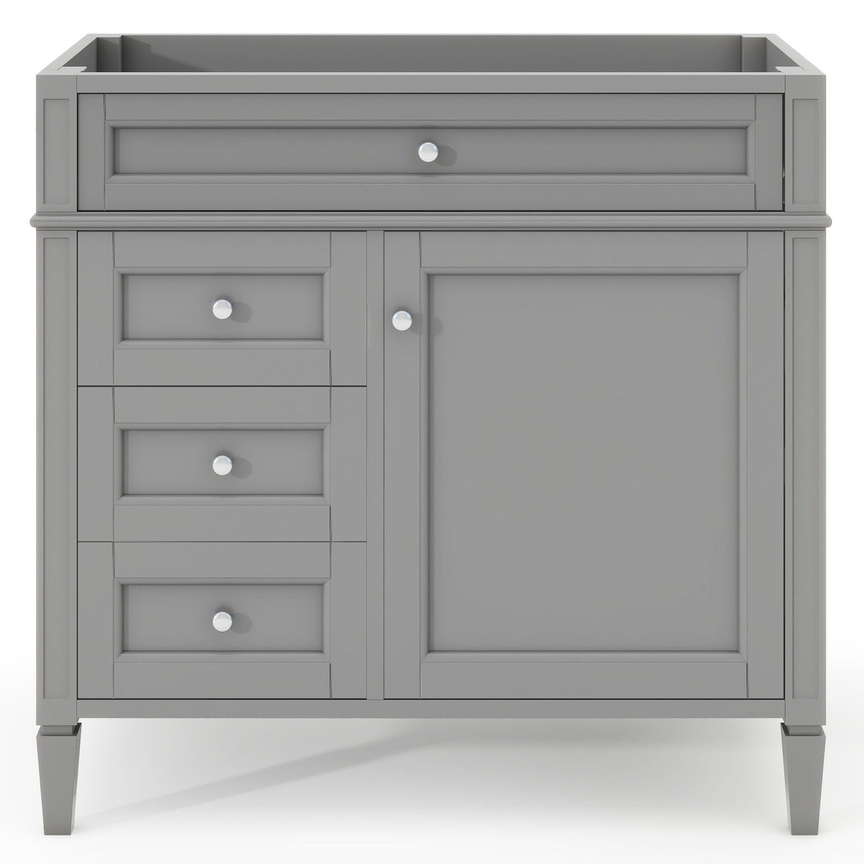 Bathroom Vanity With 2 Drawers and Tip-Out Drawer Storage Cabinet