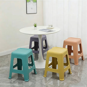 Colorful Stackable Classroom Stools, 5 Pack, Lightweight Plastic - Multicolor