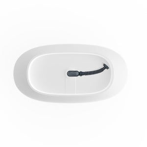 73 Inch Artificial Stone Solid Surface Freestanding Bathroom Bathtub