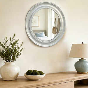 Vintage Round Wall Mirror, Brushed