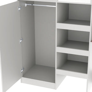Loft Bed With Built In Wardrobe, Desk, Shelves, And Drawers