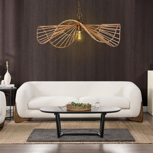 Alpine Luxurious Upholstery Sherpa Sofa with Removable Cushions - Available in White, Black, or Dark Green