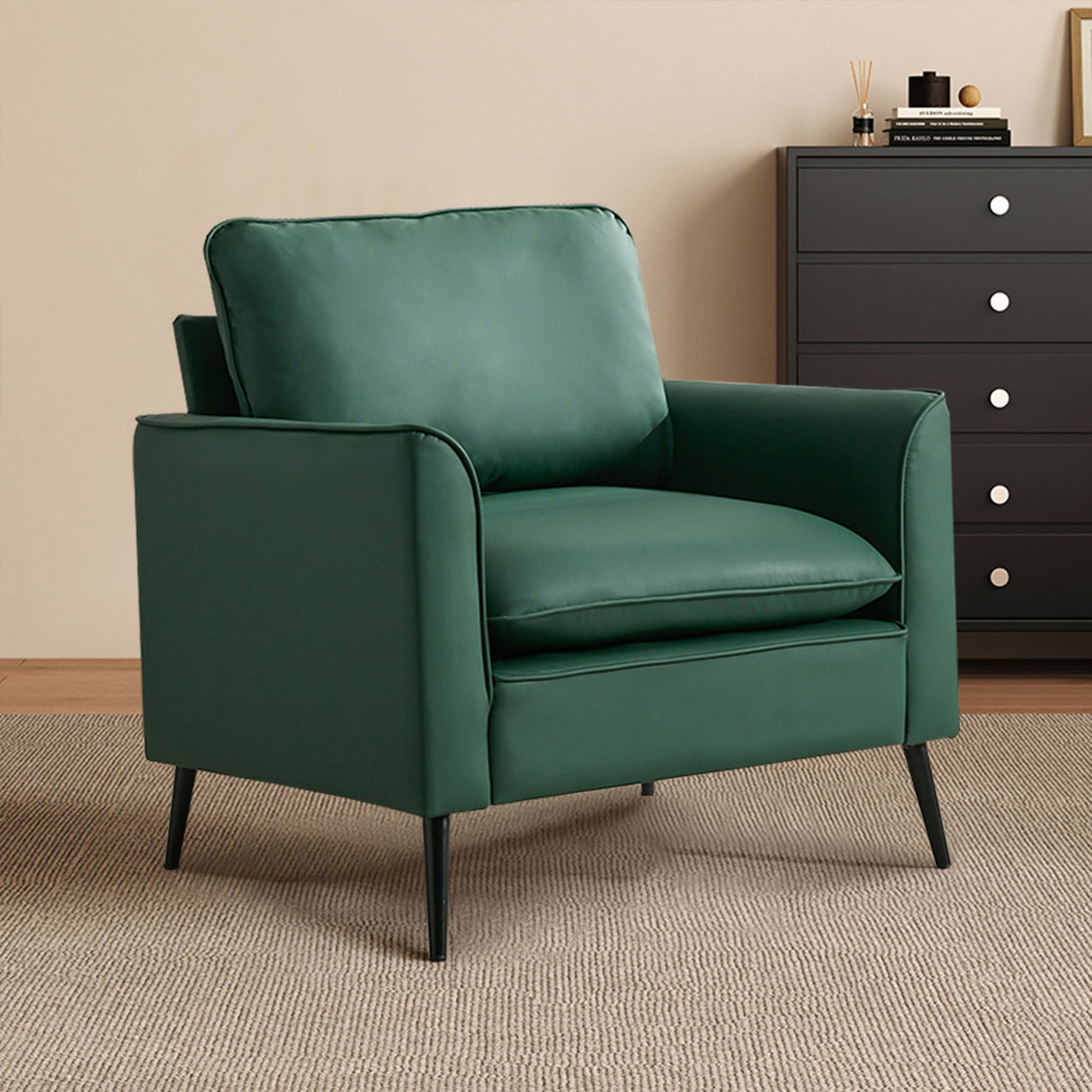 Nordic Retro Light Luxury Upholstered Sofa Chair