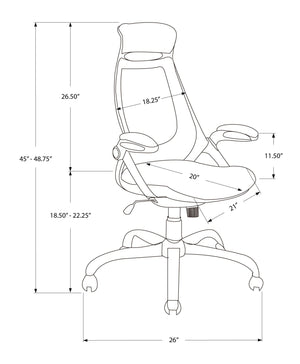 Office Chair, Adjustable Height, Swivel, Ergonomic, Armrests