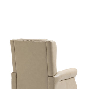Modern Accent Lounge Chair with Sturdy Wood Legs in Camel PU Leather