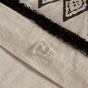 Full/Queen 3 Piece Flax and Cotton Blended Duvet Cover Set