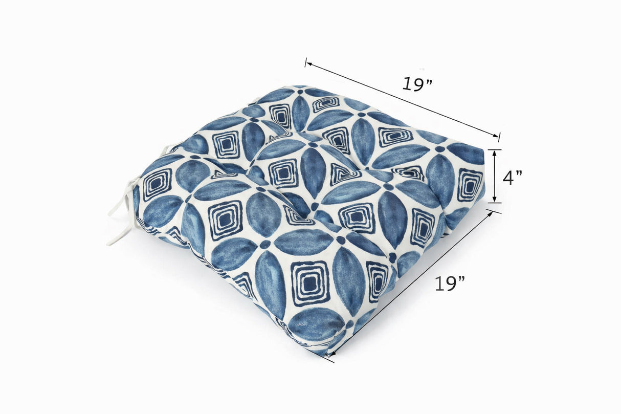 Outdoor Chair Cushions Set of 2, 19 x 19 x 4 Inch