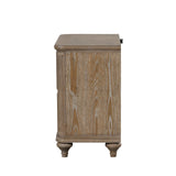 Windsor Rustic Oak Veneer Nightstand with USB-A and USB-C Charging Ports