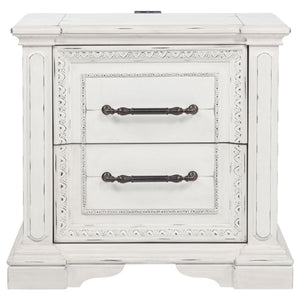 McKinney 2-drawer Nightstand with Dual USB Vintage White