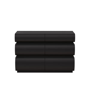 Minimalist Modern 6 Drawer Dresser, Handle Free Design With Wide Storage
