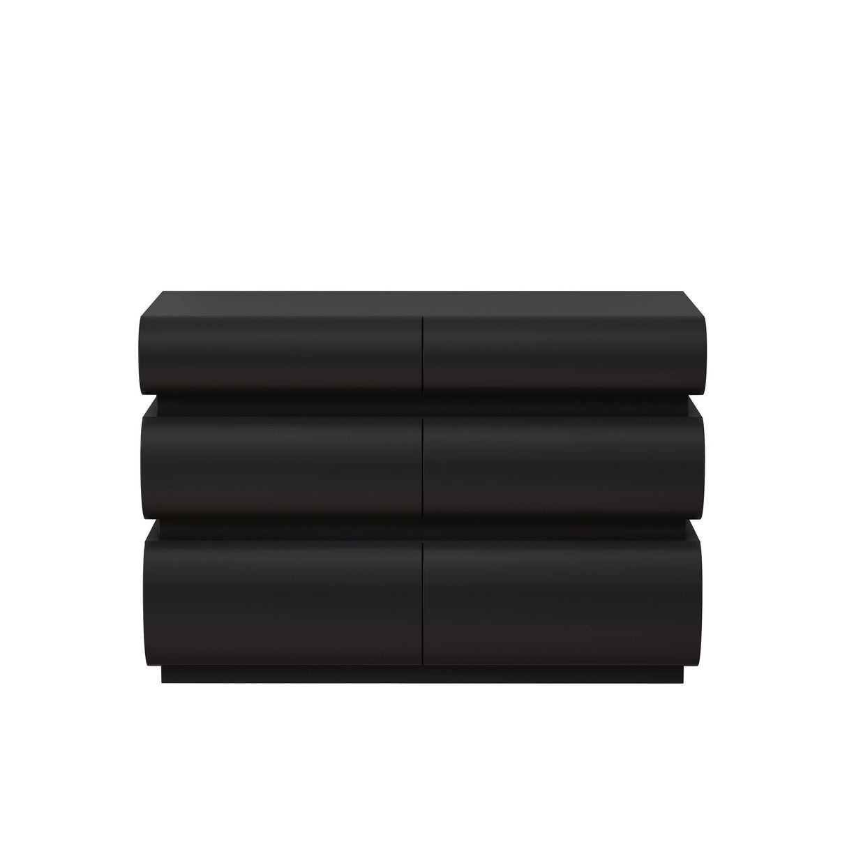 Minimalist Modern 6 Drawer Dresser, Handle Free Design With Wide Storage
