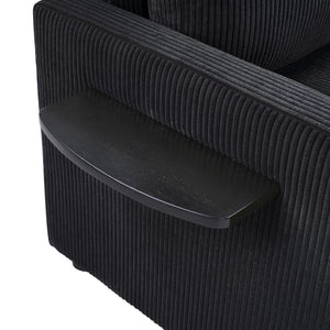 Sleeper Sofa With Foldable Mattress, USB Ports, Side Table & Storage Pocket