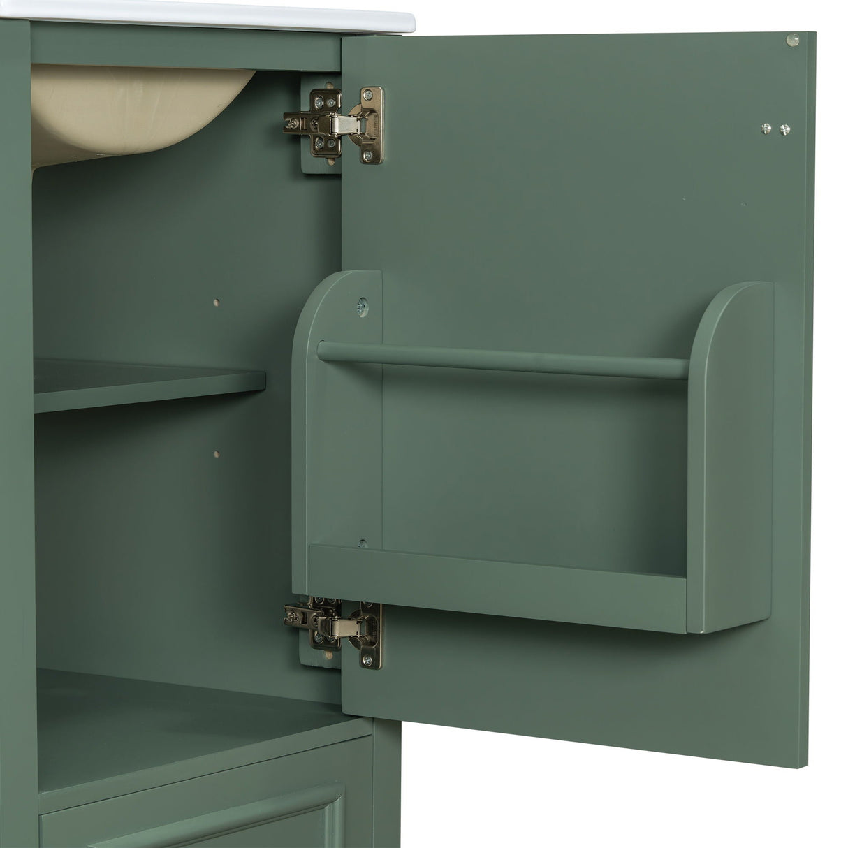 Bathroom Vanity With Sink, Soft Close Door, Adjustable U-Shaped Shelf