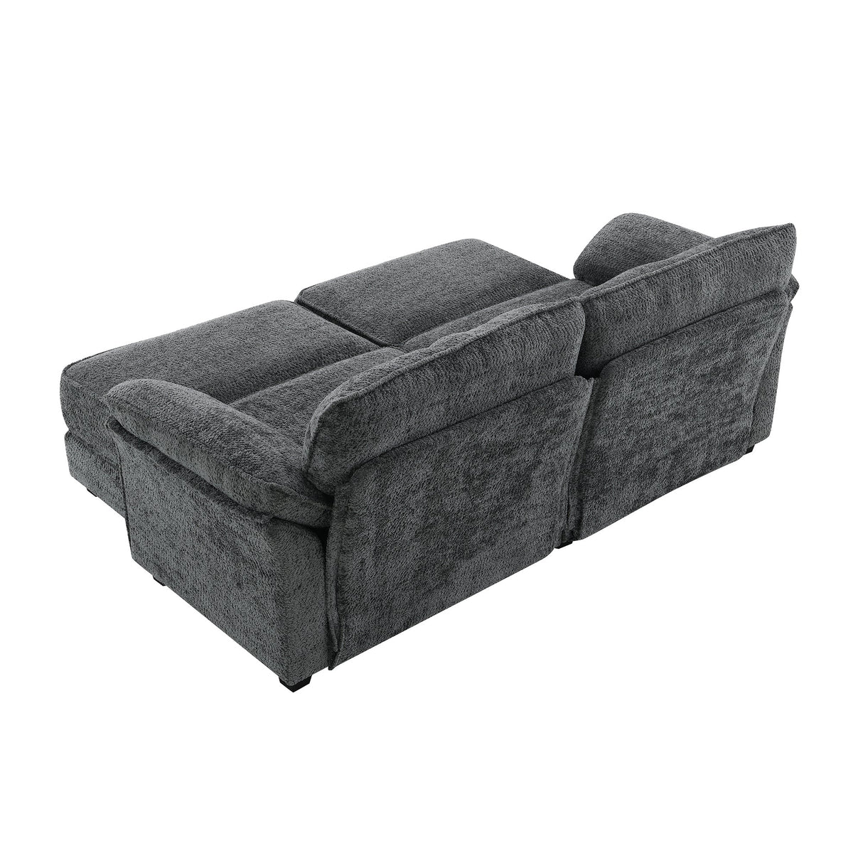 The Adelle Adaptable Gray Chenille Modular Sofa Bed