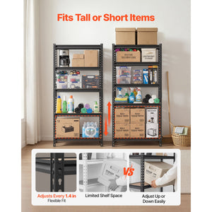 5-Tier Adjustable Storage Shelves for Versatile Organization