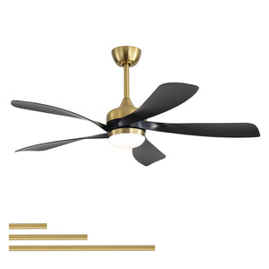 Ceiling Fan With Remote Control, Adjustable Dimmable Lighting & Silent DC Motor