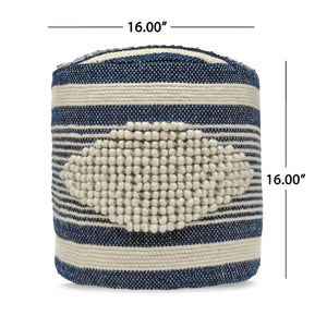 Diamond Handcrafted Cylindrical Pouf
