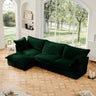 L-Shaped Slipcovered Sectional Sofa Couch
