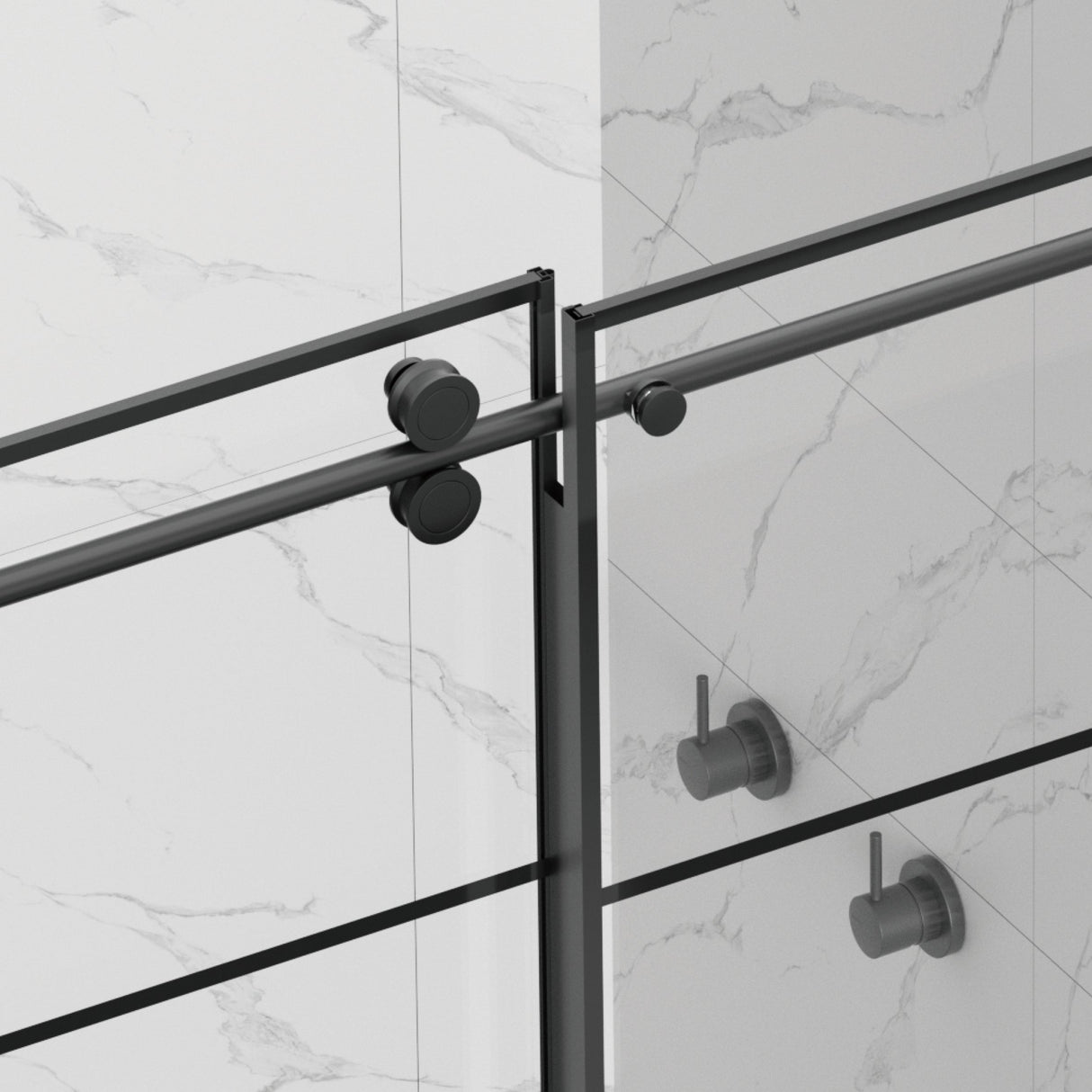 Matte Shower Doors - 56-60" W x 72" H