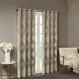 Ogee knitted jacquard total blackout curtain panel (only 1 pc panel)