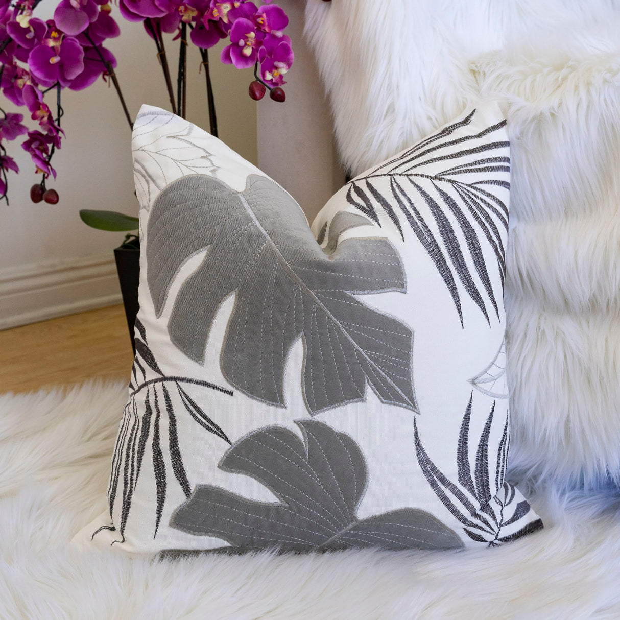 Autumn Vibes Leaf Accent Pillow Set of 2